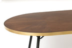 eettafel Denise 180 x 75 cm staal bruin/goud
