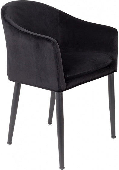 stoel Catelyn 77 cm polyester/suède/staal zwart