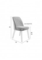 stoel Conway 48 x 56 x 85 cm hout/polyester beige