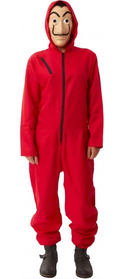 verkleedpak La Casa de Papel + masker unisex maat M/L