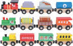 Tooky toy Houten Speelgoedtrein 13-delig