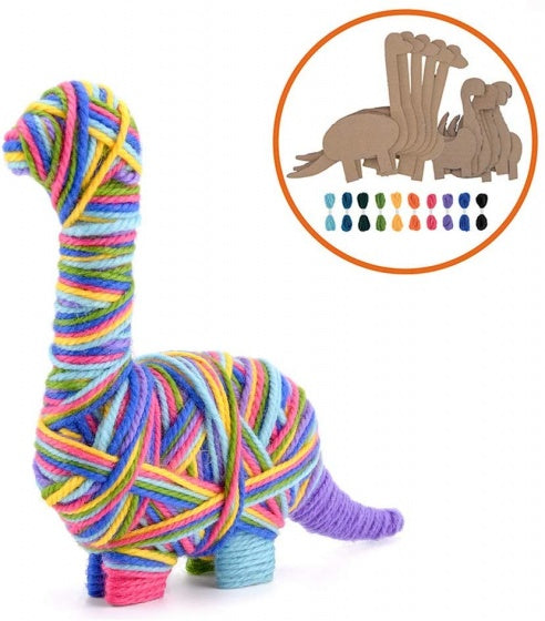 knutselset Yarn Animals Dinosaurus junior 25-delig