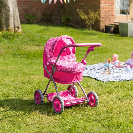 Snuggles poppenwagen Deluxe roze 66 x 47 x 40 cm