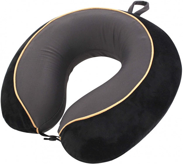 Travelsafe nekkussen de luxe - memory foam - zwart grijs