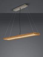 hanglamp Brad led 150 x 100 cm hout 6W 3000K naturel
