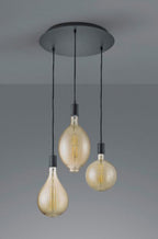 Trio Hanglamp Ginster 140 x 40 cm E27 staal 8W 2700K matzwart