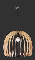 hanglamp Wood 150 x 60 cm E27 hout 60W lichtbruin