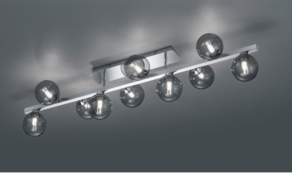 plafondlamp Alicia 100 cm staal chroom
