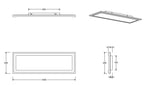 plafondlamp Columbia 100 cm led 38W wit