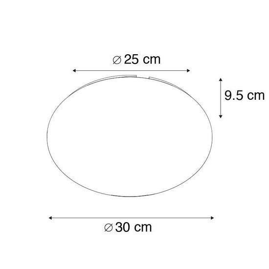 plafondlamp Converter 30 cm acryl wit