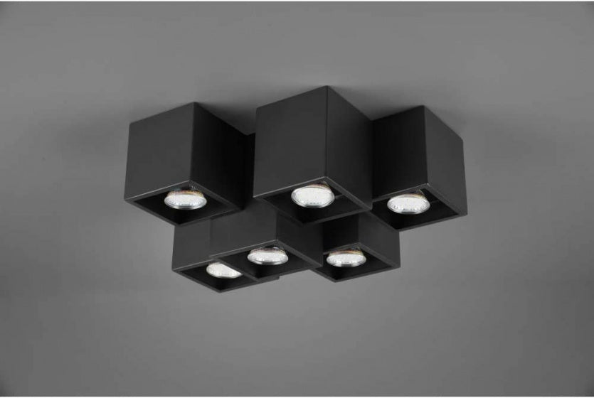plafondlamp Fernando 37 cm GU10 staal 35W zwart