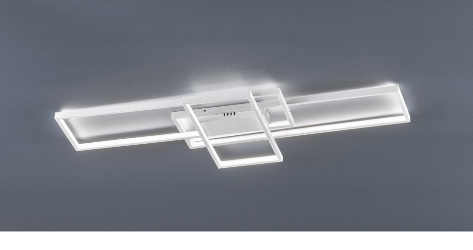 plafondlamp Tucson 104 x 42 cm led staal wit