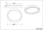 plafonnière Zeta led 2000 lumen 48,5 x 7 cm wit
