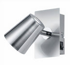 spot Narcosincl 12 cm 1 x led 6 watt staal chroom