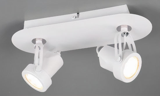 spotlamp Goa IP20 29 cm 2 x GU10 10 watt staal wit