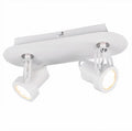 spotlamp Goa IP20 29 cm 2 x GU10 10 watt staal wit