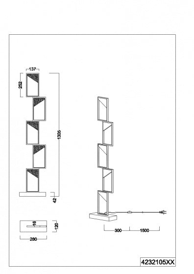 vloerlamp Cafu 130 cm staal 33W 3000K 3300lm antraciet