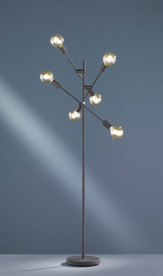 vloerlamp Cross 54 x 165 cm E27 staal 28W zwart