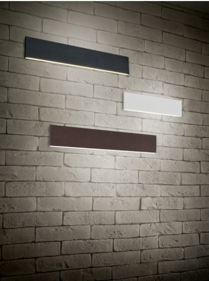 wandlamp Concha 47 x 8 cm led staal/acryl 9W antraciet