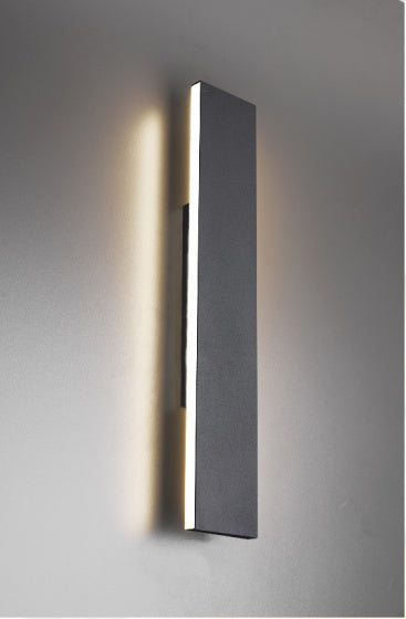 wandlamp Concha 47 x 8 cm led staal/acryl 9W antraciet