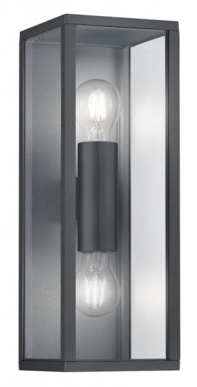 wandlamp Garonne 14 x 14 x 38 cm aluminium antraciet