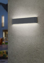 wandlamp Thames II 46 cm aluminium antraciet