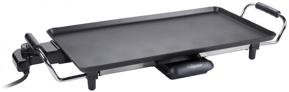 bakplaat 2000 W 46 x 26 cm staal zwart