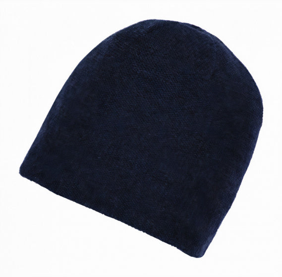 muts Bulldog merinowol/acrylgaren blauw one-size