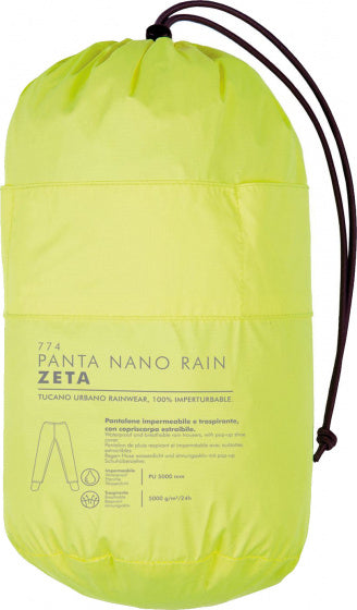 Taac tucano urbano panta nano rain zeta - fluo yellow - 2x-large