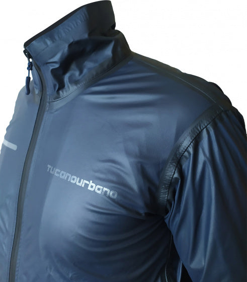 regenjas Hydrostretch heren polyester blauw maat M