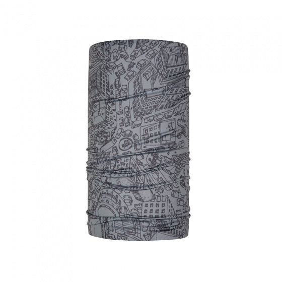 sjaal Basset Air polyester grijs one-size