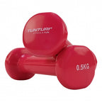 dumbbells vinyl 2 x 0,5 kg roze