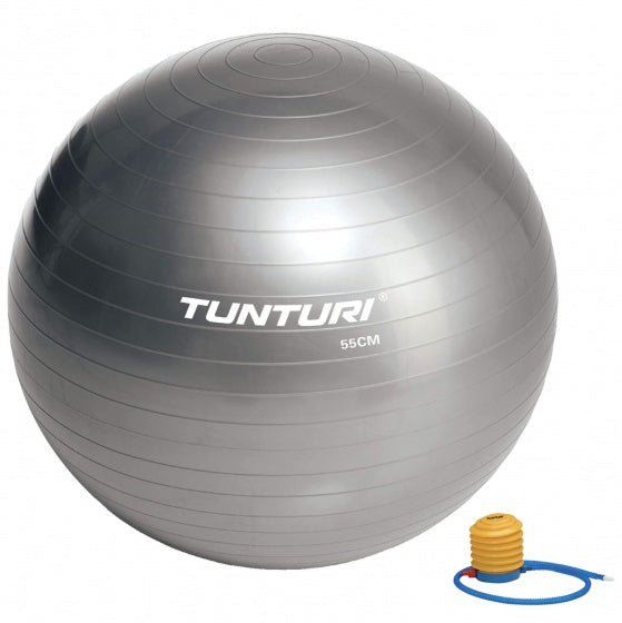 fitnessbal 55 cm zilver