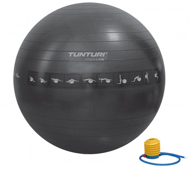 fitnessbal Anti Burst 65 cm zwart