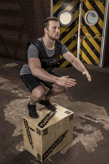 fitnesskist Plyo Box hout 40 x 50 x 60 cm blank