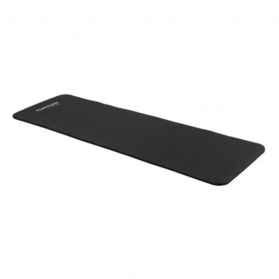 fitnessmat met draagtas 180 cm zwart