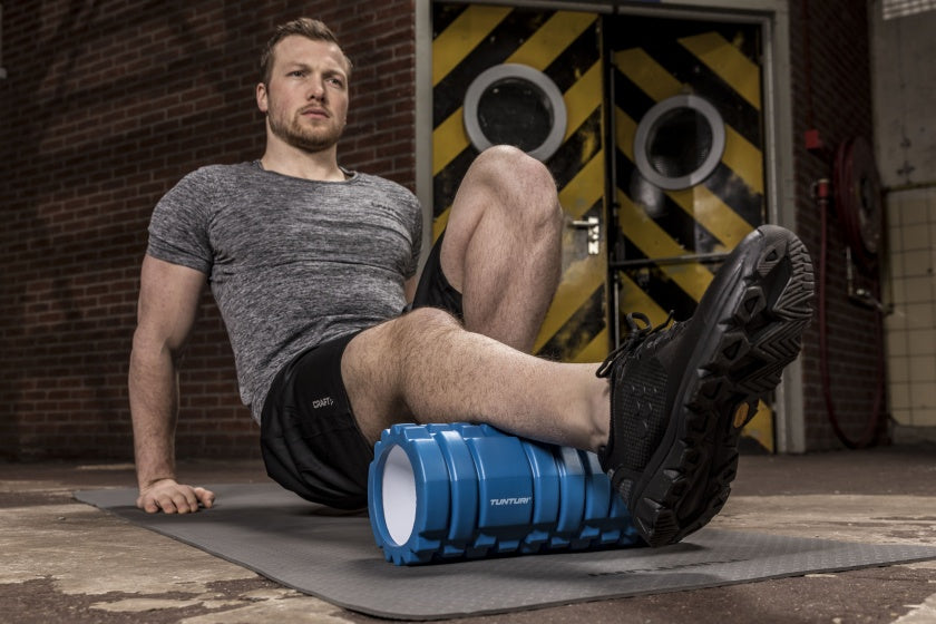 foamroller Yoga Grid 33 cm blauw
