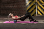 foamroller Yoga Grid 33 cm blauw