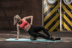 Tunturi yoga grid foam roller - massage roller - foamroller - fitness roller - zwart - 33cm - incl. gratis fitness app