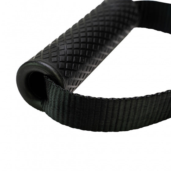 Tunturi strap handle - cable handles met d-ring - per paar - zwart