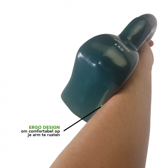 kettlebell vinyl 8 kg groen
