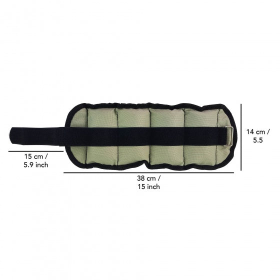 Pols- en enkelgewichten 1,5 kg paar beige/zwart