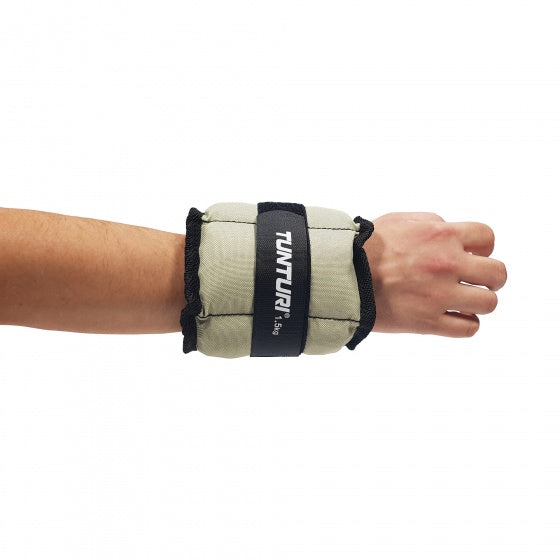 Pols- en enkelgewichten 1,5 kg paar beige/zwart