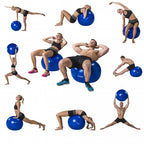 Tunturi anti burst fitness bal met pomp - yoga bal 90 cm - pilates bal - zwangerschapsbal – 220 kg gebruikersgewicht - incl trainingsapp – zwart