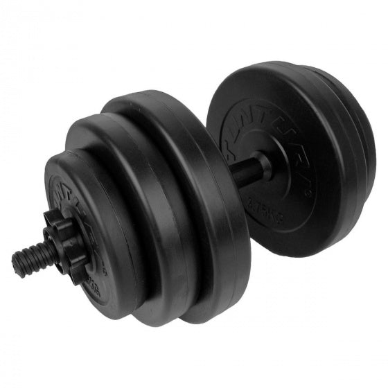 dumbbellset 1-3,5 kg vinyl/staal zwart 18-delig