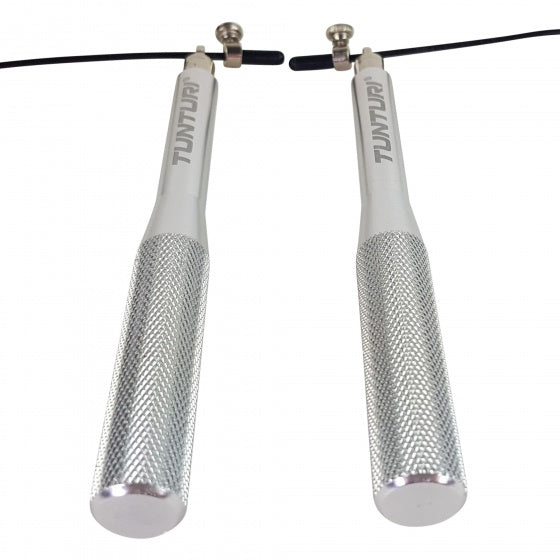 verstelbaar springtouw 300 cm zilver/zwart