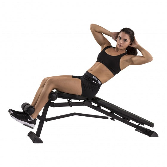 verstelbare halterbank Ub80 trainingsbank 141 cm zwart