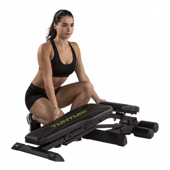 verstelbare halterbank Ub80 trainingsbank 141 cm zwart