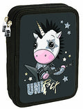 etui UniRock junior 20 x 14 cm polyester zwart 27-delig