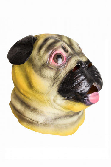 verkleedmasker hond 40 x 30 cm latex bruin